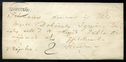 GYÖNGYÖS 1840. Cca. Levél , Tartalommal  Hevesre Küldve Dobóczky Ignác Magyar éremtudós és Táblabírónak  /  Letter, Cont - ...-1867 Prephilately