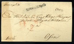 NAGYSZEBEN 1825. Szép, Félportós Levél Tartalommal Pestre Küldve   /  1825 Nice Half Unpaid Letter, Cont. To Pest - ...-1867 Voorfilatelie