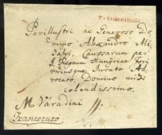 NYÍREGYHÁZA 1790. Cca. "Francotutto" Portós Levél Nagyváradra Küldve, Piros Bélyegzéssel ( G:600p)  /  Ca 1790 Postage D - ...-1867 Prephilately