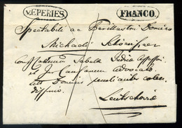 EPERJES 1842. Levél, Tartalommal "v.Eperies" + " Franco" Bélyegzéssel Ungvárra  /  Letter Cont. Franco Pmk To Ungvár - Andere & Zonder Classificatie