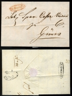 SZENTKERESZT 1844. Burgenland, Portós Levél, Ritka, Piros SZ:KERESZT Bélyegzéssel Kőszegre Küldve, érk. Bélyegzéssel (G: - ...-1850 Prephilately