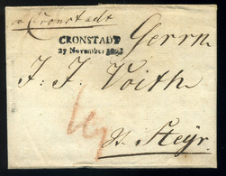 BRASSÓ 1828. Szép Portós Levél Tartalommal Cronstadt Dátumos Bélyegzéssel Steyrbe Küldve.Szép!  /  BRASOV 1828 Nice Post - ...-1867 Prephilately