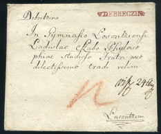 DEBRECEN 1815.Portós  Levél Piros "V DEBRECZIN" Tartalommal Losoncra Küldve. Jó és Ritka Darab! / 1815 Letter "V DEBRECZ - ...-1867 Prephilately