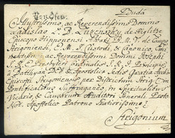 OFEN 1784. Dekoratív, Portós Levél "Von Ofen" Esztergomba Küldve (G:400)  /  OFEN 1784 Decorative Unpaid Letter "Von Ofe - ...-1867 Préphilatélie