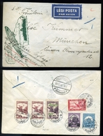 BUDAPEST 1931. Dekoratív Zeppelin Levél Németországba Küldve  /  1931 Decorative Zeppelin Letter To Germany - Brieven En Documenten