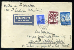 BUDAPEST 1933. Szép Légi Levél Gabonba (!) Küldve, Az Albert Schweitzer Kórházba,Ritka Darab!    /  1933 Nice Airmail Le - Lettres & Documents