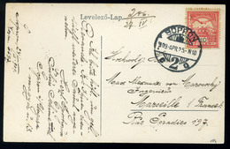 SOPRON 1909. Képeslap, Céglyukasztásos Bélyeggel  /  1909 Vintage Pic. P.card Corp. Punched Stamp - Gebruikt