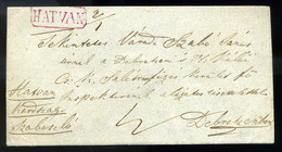 HATVAN 18405. Cca. Portós Levél, Szép Bordó Bélyegzéssel Debrecenbe Küldve, érk. Bélyegzéssel (300p)  /  HATVAN Ca 18405 - ...-1867 Prephilately