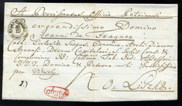 HIDASNÉMETI 1847. Levél Vizsolyra Küldve, Piros átmenő "TÁLYA" + "LISZKA" Bélyegzésekkel  /  Letter To Vizsoly Red Trans - ...-1867 Prephilately