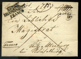 ESZÉK 1839. Portós Levél Tartalommal, "ESZEK RECOMANDIRT" "FRANCO" Magyaróvárra Küldve  /  1839 Unpaid Letter Cont. "ESZ - Croatie