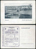 BUDAPEST 1907. Látkép, Képeslap, Hátoldali Sorsjegy Nyomással  /  1907 View, Vintage Pic. P.card Lottery Print On Back - Ungarn