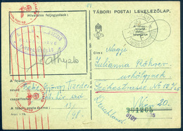 II. VH 1943. Tábori Posta Levlap Tábori Mozgóposta "F" Bélyegzéssel / WW II. 1943 FPO P.card TPO "F" Pmk - Briefe U. Dokumente