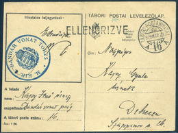 II. VH Kárpátalja 1939. Tábori Posta Levlap, Szép Dandár Vonat Törzs Bélyegzéssel Debrecenbe  /  WW II Carpathian Ruthen - Lettres & Documents