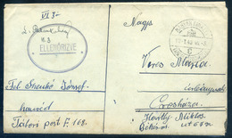 II. VH 1943. Tábori Posta Levél Tábori Mozgóposta "C" Bélyegzéssel / WW I. FPO P.card 1943 TPO "C" Pmk Orosházára Küldve - Covers & Documents