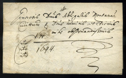 SZOBOSZLÓ 1644. (!) Báró Révay LászlóHadi Főbiztos, Várkapitány Autográf Levele Fiához. Ritka, Szép Darab!  /  Count Lás - ...-1867 Prephilately