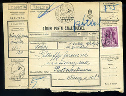 1942. II. VH Szelvényes Tábori Postai Szállítólevél TP 13 Pestszentimrére Küldve  /  WW II Segmented FPO Parcel P.card T - Lettres & Documents