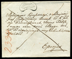 DEBRECEN 1838. Szép Portós Levél "Debereczin Franco" Gróf Csáky SándornakEperjesre Küldve  /  1838 Nice Unpaid Letter To - ...-1867 Voorfilatelie