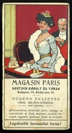 SZÁMOLÓ CÉDULA  Régi Reklám Grafika , Modern ékszerek   /  COUNTING CARD Vintage Adv. Graphics, Modern Jewels - Ohne Zuordnung