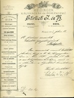 BUDAPEST 1893. Erlich J. és H.  Fejléces, Céges Levél   /  Letterhead Corp. Letter - Unclassified