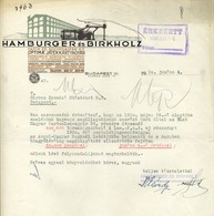 BUDAPEST 1930. Hamburger és Birkholz Nyomdaipar, Játékkártya Fejléces Céges Levél  /  Hamburger And Birkholz Card And Pr - Unclassified