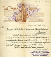 BUDAPEST 1905. Vas Tivadar, Kő és Könyvnyomda  Fejléces Céges Levél   /  Litho And Book Printing House Letterhead Corp L - Unclassified