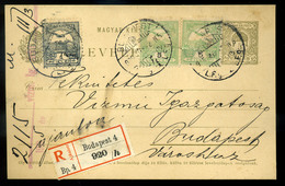 BUDAPEST 1905. Helyi Ajánlott Kiegészített Díjjegyes Levlap  /  1905 Local Reg. Uprated Stationery P.card - Used Stamps