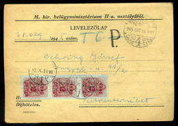BUDAPEST 1945. Levlap, Inflációs Portózással  /  1945 P.card Infl. Postage Due - Covers & Documents
