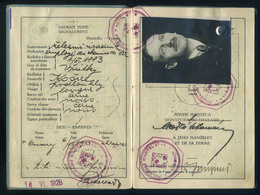 KASSA 1926 Csehszlovákia, Fényképes útlevél (2 Oldalon Konzuli Illetékbélyegek)  /  Czechoslovakia Photo Passport (consu - Ohne Zuordnung
