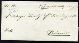 FOGARAS 1848.08. Hivatalos Levél, Kék Negatív Bélyegzéssel Kolozsvárra  /  Official Letter Blue Negative Pmk To Kolozsvá - ...-1867 Prephilately