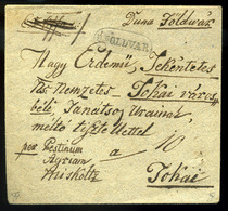 DUNAFÖLDVÁR 1834. Dekoratív Levél Tokajba Küldve  /  Decorative Letter To Tokaj - ...-1867 Voorfilatelie