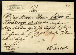 WIESELBURG 1826.  Szép Portós Levél, Tartalommal Bánlokra Küldve  /  1826 Nice Unpaid Letter , Cont. To Bánlok - ...-1867 Voorfilatelie