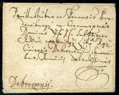 DEBRECEN 1728. Dekoratív Levél Debrecenbe Küldve, A Feladó : Szeremley Sámuel Debreceni Főbíró  /  Decorative Letter To  - ...-1867 Voorfilatelie