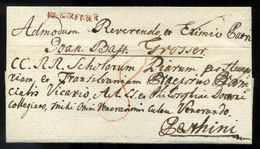 KECSKEMÉT 1831. Szép Portós Levél, Piros Bélyegzéssel Pestre Küldve, érk. Bélyegzéssel (250p)  /  1831 Nice Unpaid Lette - ...-1867 Prephilately