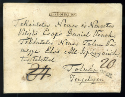 TÖRÖKSZENTMIKLÓS Portós Levél "T.SZ.MIKLOS" Ritka Bélyegzéssel, "OFEN" átmenő Bélyegzéssel Tengelicre   (350p)  /  Unpai - ...-1867 Prephilately