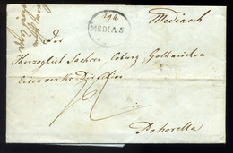 MEDGYES / Mediasch  1846 Portós Levél Tartalommal / 1846 Postage Due Letter, Cont. - ...-1867 Voorfilatelie