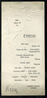 MENÜKÁRTYA , 1906. Budapest, Klivényi Ferenc étterme, Szép Dombornyomás.  /  MENU CARD 1906 Budapest Restaurant Nice Emb - Non Classés