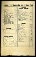 MENÜKÁRTYA , BUDAPEST Kovács Kávéház (Andrássy út) Árjegyzék   /  MENU CARD Kovács Café - Unclassified