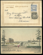 K.u.K. Haditengerészet 1905. Yokohama (Japán) Városképeslap Az SMS Kaiserin Elisabeth Osztrák Magyar Hadihajóra, Helybe - Brieven En Documenten