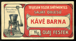 SZÁMOLÓ CÉDULA  Régi Reklám Grafika , Debrecen  /  COUNTING CARD Vintage Adv. Graphics, Debrecen - Ohne Zuordnung