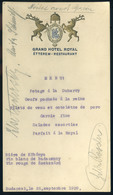 MENÜKÁRTYA 1929. Budapest, Grand Hotel Royal "német Orvosok Budapesten"  /  MENU CARD 1929 Grand Hotel Roy. German Docto - Zonder Classificatie