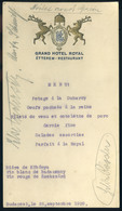 MENÜKÁRTYA 1929. Budapest, Grand Hotel Royal "német Orvosok Budapesten"  /  MENU CARD 1929 Grand Hotel Roy. German Docto - Unclassified