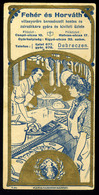 SZÁMOLÓ CÉDULA  Régi Reklám Grafika , Debrecen  /  COUNTING CARD Vintage Adv. Graphics, Debrecen - Unclassified