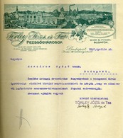 BUDAFOK 1927. Törle és Társa Pezsgőgyárosok, Fejléces,céges Levél  /  Törle And Partner Champagne Makers Letterhead Corp - Unclassified