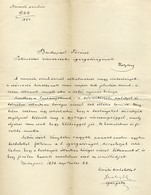 BUDAPEST 1892. Nemzeti Színház , Céges Levél Paulay Ede Igazgató Aláírásával - Unclassified