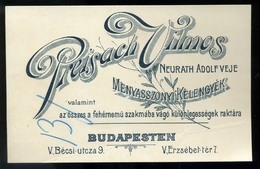 BUDAPEST 1907. Preisach Vilmos, Régi Céges Számla  /  Vilmos Preisach Vintage Corp. Bill - Unclassified