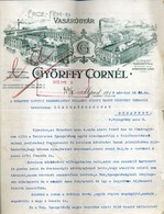 BUDAPEST 1912. Györffy Cornél, Vasárúgyár, Dekoratív, Fejléces, Céges Levél , érdekes Téma!  /  Metal Wares Factory Deco - Non Classés