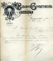 BUDAPESTI Gyertyagyár, Fejléces, Céges Levél  /  Candle Factory Letterhead Corp. Letter - Zonder Classificatie