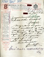 BUDAPEST 1910. Boronkai B. Béla Udvari Fényképész , Fejléces, Céges Levél  /  Cour Photographer Letterhead Corp. Letter - Unclassified