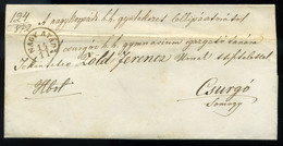 NAGYATÁD 1872. Hivatalos Levél, Magyar Tartalommal Csurgóra Küldve  /  1872 Official Letter Hun. Cont. To Csurgó - Used Stamps
