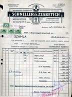 BUDAPEST 1946. Schneller és Zsabetigh Céges Számla Számlailleték Bélyegekkel  /  1946 Corp. Bill Stamp Duty - Brieven En Documenten